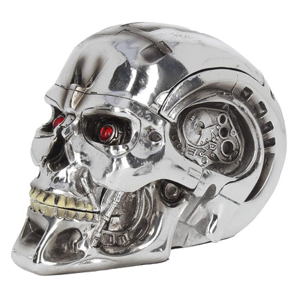 Nemesis Now T-800 Terminator Box 18cm – Official Terminator 2 Skull Storage Box with Red Eyes, Metallic Finish Collectible