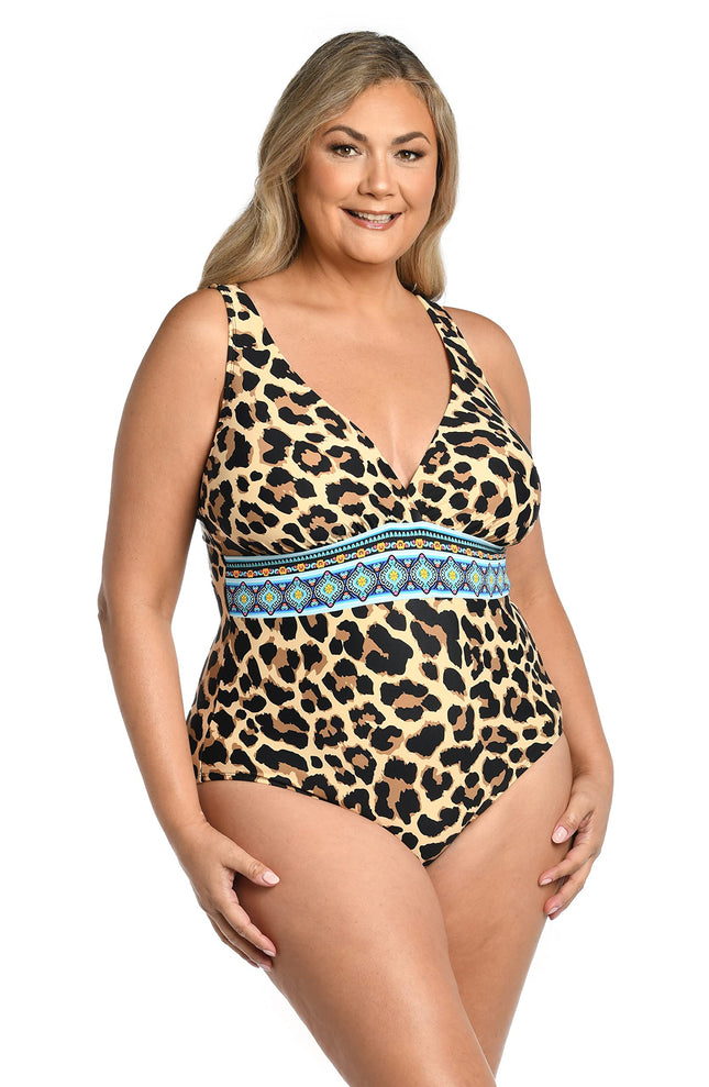 La Blanca Women's Multi Strap Cross Back One Piece
