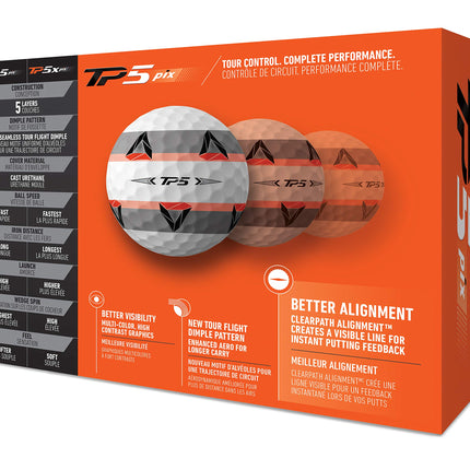 TaylorMade TM21 TP5 pix Golf Balls 12 Ball Pack White