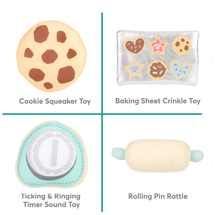 GUND Baby My First Baking Plush Playset with Sounds, Rattle, Squeaks and Crinkles, Ultra Soft Plush Sensory Toy for Babies and Newborns