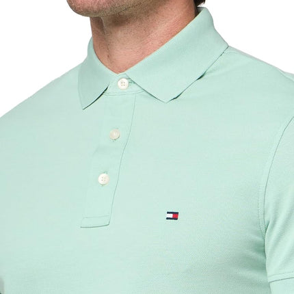Tommy Hilfiger Men's Slim Fit Short Sleeve Stretch Polo Shirt, L