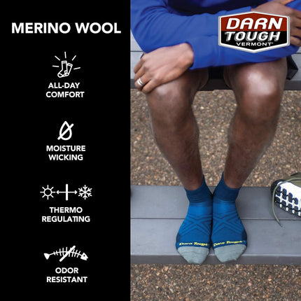 Darn Tough Chaussettes de course quart Ultra-légères noires
