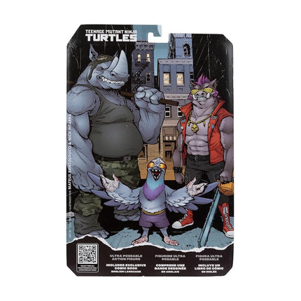 McFarlane Teenage Mutant Ninja Turtles (Page Punchers) Rocksteady 5in Action Figure with Comic Toys