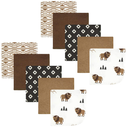 Hudson Baby Unisex Baby Flannel Cotton Washcloths,