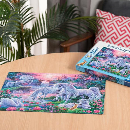 Ravensburger Unicorns in Sunset Glow 150 piece Jigsaw Puzzle with Extra Large Pieces for Kids Age 7 Years +