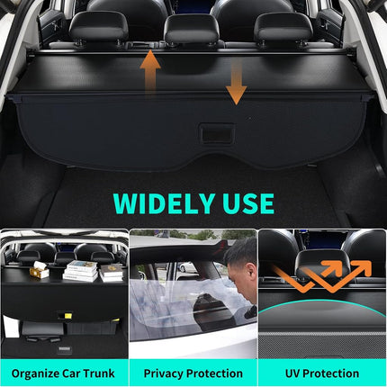 Cargo Cover for Jeep Grand Cherokee Accessories 2011-2021, Retractable Trunk Cover Luggage Security Shade Anti-Peeping Privacy Screen with Carbon Fiber Texture, Car Accessories for Jeep Grand Cherokee