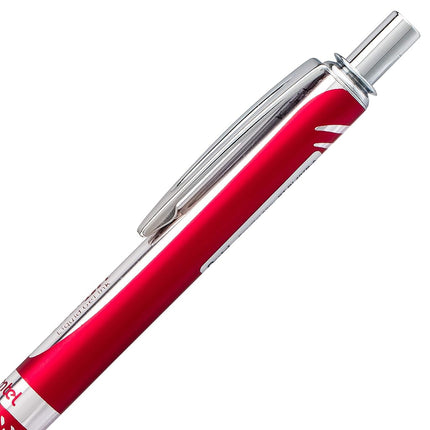 Pentel BL407-A line width, liquid gel-roller sterling with a pressure mechanism, 0.35 mm red