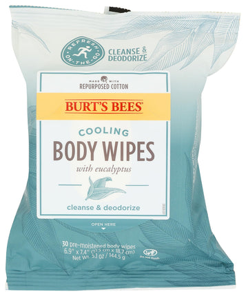 Burts Bees Cooling Body Wipes 30CT 30CT