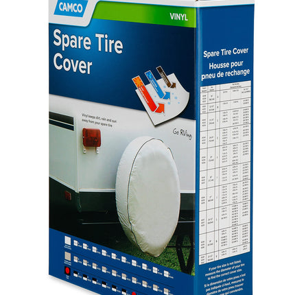 Camco 45258 Black 27 inches Vinyl Spare Tire Cover