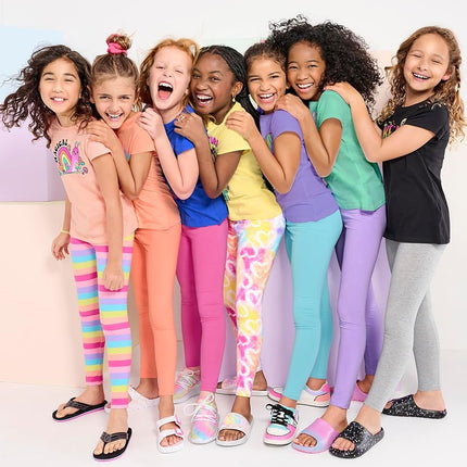 The Children's Place Leggings para niña, paquete de 8, varios colores rosa francés, talla chica