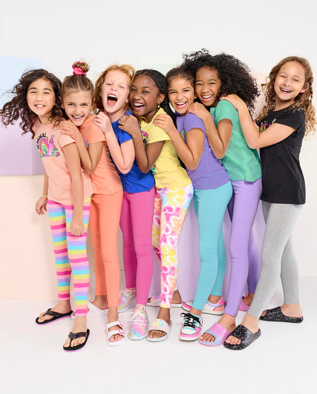 The Children's Place Girls' Leggings, Solid Essentials 8 Pack, X-Large