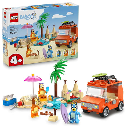LEGO Bluey: Bluey's Beach & Family Car Trip Toy wi