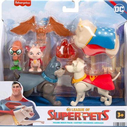Fisher-Price Superpets Miniature Toy Action Figure Multi-Pack - Set of 6