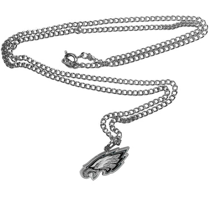 Siskiyou Sports NFL Philadelphia Eagles Women's NFL Chain Necklace with Small Pendant, 20", Silver