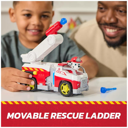 PAW Patrol Fire Rescue: Marshall Rescue Fire Engine with Action Figure & Projectile Launcher & Toy Truck, Kids Toys for Boys & Girls Ages 3 and Up