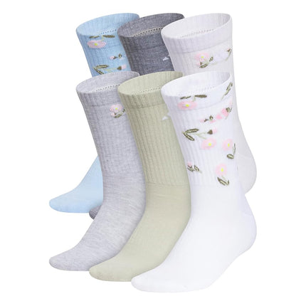 adidas Athletic Cushioned 6-Pack Crew Socks, Cushi