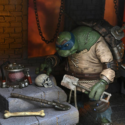 NECA Official Universal Monsters vs Teenage Mutant Ninja Turtle Leonardo As Hunchback Ult 7" Action Figure