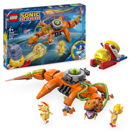 LEGO Sonic the Hedgehog Super Shadow vs. Biolizard Set, Building Toy Includes 3 Video Game Characters and a Chaos Emerald, Gifts for Gamers, Boys and Girls aged 9 Plus 77003