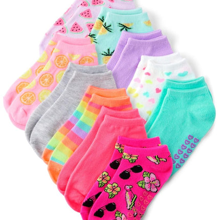 The Children's Place Baby And Toddler Ankle Socks Variety Pack, Fruity 10-pack, 3-4T
