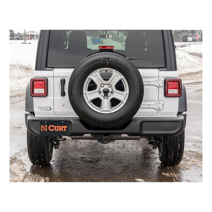 CURT 13392 Class 3 Trailer Hitch, 2-Inch Receiver, Compatible with Select Jeep Wrangler JL, Black