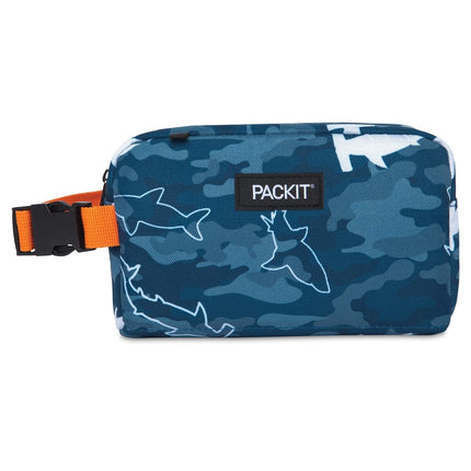 PackIt Freezable Snack Box, Camo Shark, Built with