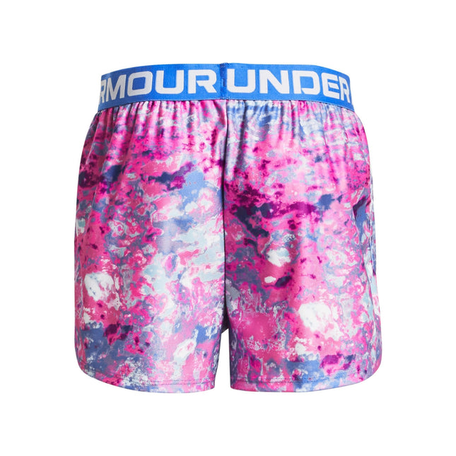 Under Armour Girls' Play Up Shorts, (464) Water / / White, Large Plus