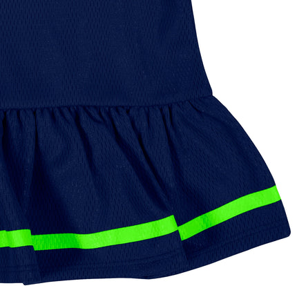 NFL Seattle Seahawks Girls 2018Dazzle Dress & Panty, Blue, 0-3 Months