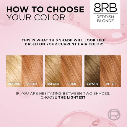 L'Oréal Paris Excellence Créme Permanent Hair Color, 8RB Medium Reddish Blonde
