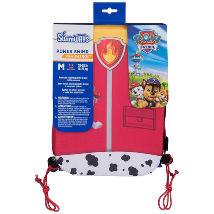 SwimWays Paw Patrol Power Swimr Kids Swim Vest with Adjustable Pool Float for Swimming Training Medium