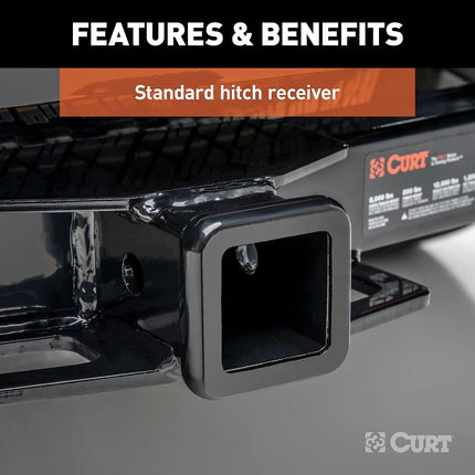 CURT 13333 Class 3 Trailer Hitch, 2-Inch Receiver, Fits Select Dodge, Ram 1500, 2500, 3500, Black