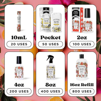 Recharge de vaporisateur de toilettes avant utilisation Poo-Pourri, Hibiscus Tropical, 473 ml, Jusqu'à 800 utilisations, Désodorisant de salle de bain avec huiles essentielles pour la maison ou le travail, Parfum Hibiscus, Abricot et Agrumes
