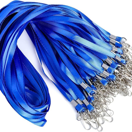 LOCONHA 100 Pack Blue lanyards Lanyards for Id Bad