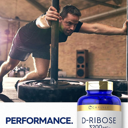 Carlyle D-Ribose Capsules | 3200mg | 180 Count | Vegetarian, Non-GMO, Gluten Free Supplement