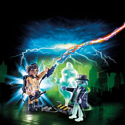 Playmobil 9224 Ghostbusters™ Spengler with Ghost, Fun Imaginative Role-Play, PlaySets Suitable for Children Ages 4+