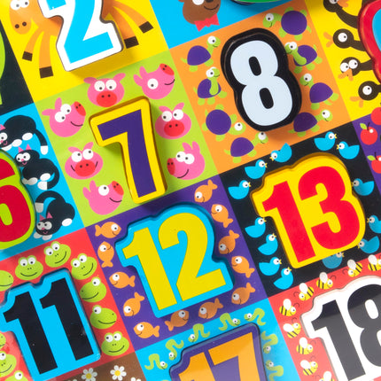 Melissa & Doug Rompecabezas de números gruesos gigantes | Rompecabezas | 3+ | Regalo para niño o niña