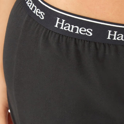 Hanes Women's Originals Lounge, Comfywear Leisure Pants, Straight Leg Pajama Bottom, Black, Small