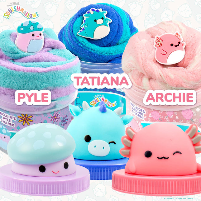 Original Squishmallows Hans The Hedgehog Premium Scented Slime Chocolate Scented, 8 oz. Scented Slime, 2 Fun Slime Add Ins, Pre-Made Slime for Kids, Great 6 Year Old Toys, Super Soft Sludge Toy