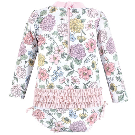 Traje de baño para bebé niña Hudson Baby, diseño de flores vintage, 9-12 meses