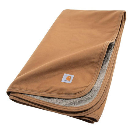 Carhartt Firm Duck Sherpa-Lined Throw Blanket, Rev