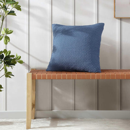 Nautica - Throw Pillow, Super Soft Constructions with Zip Closure, Ideal for Couch or Bed, Coastal Home Essentials (Wave Texture Blue, 20" x 20")