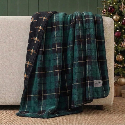 Eddie Bauer - Throw Blanket, Reversible Plush Fleece Bedding, Home Decor for All Seasons, Oeko-Tex Certified (Capitol Hill Plaid Green, 60" x 70")