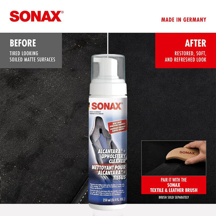 Sonax (206141) Upholstery and Alcantara Cleaner - 8.45 fl. oz., 250 Milliliter