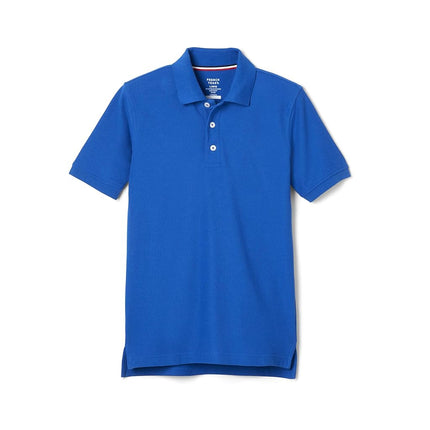 French Toast Boys' Short Sleeve Pique Polo Uniform Shirt (Standard & Husky), Royal, 10-12 Husky