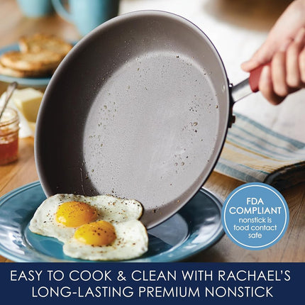 Rachael Ray 87633 Cucina Hard Anodized Nonstick Frying Pan Set/Fry Pan Set/Hard Anodized Skillet Set - 9.25 Inch and 11.5 Inch, Gray