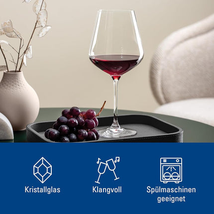 Villeroy & Boch La Divina 4pc Burgundy Wine Goblet Set 200 mL