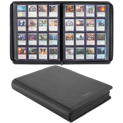 16-Pocket Zipper Binder for 1280 Trading Cards wit