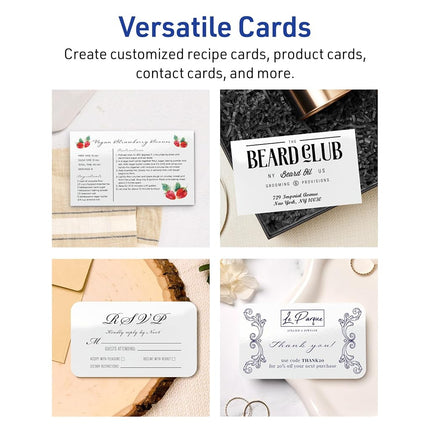 Avery Printable Rectangle Cards, Sure Feed Technology, 3" x 5", Glossy White Cardstock, Laser/Inkjet Printable, 30 Total, Great for Indexing FIles and Recipes