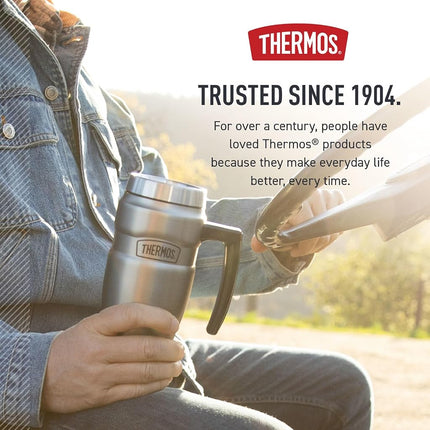 Thermos Stainless King Vacuum-Insulated Travel Mug, 16 Ounce, Rustic Red