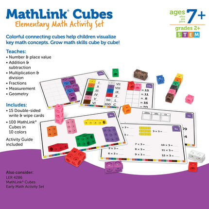 Learning Resources Mathlink Cube Math Activity Set