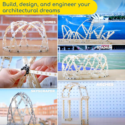 Thames & Kosmos Architectural Engineering, Kids Science Kit, Learning Resources About Architectural Design, STEM Toys for Science Experiments, Age 8+, Silver
